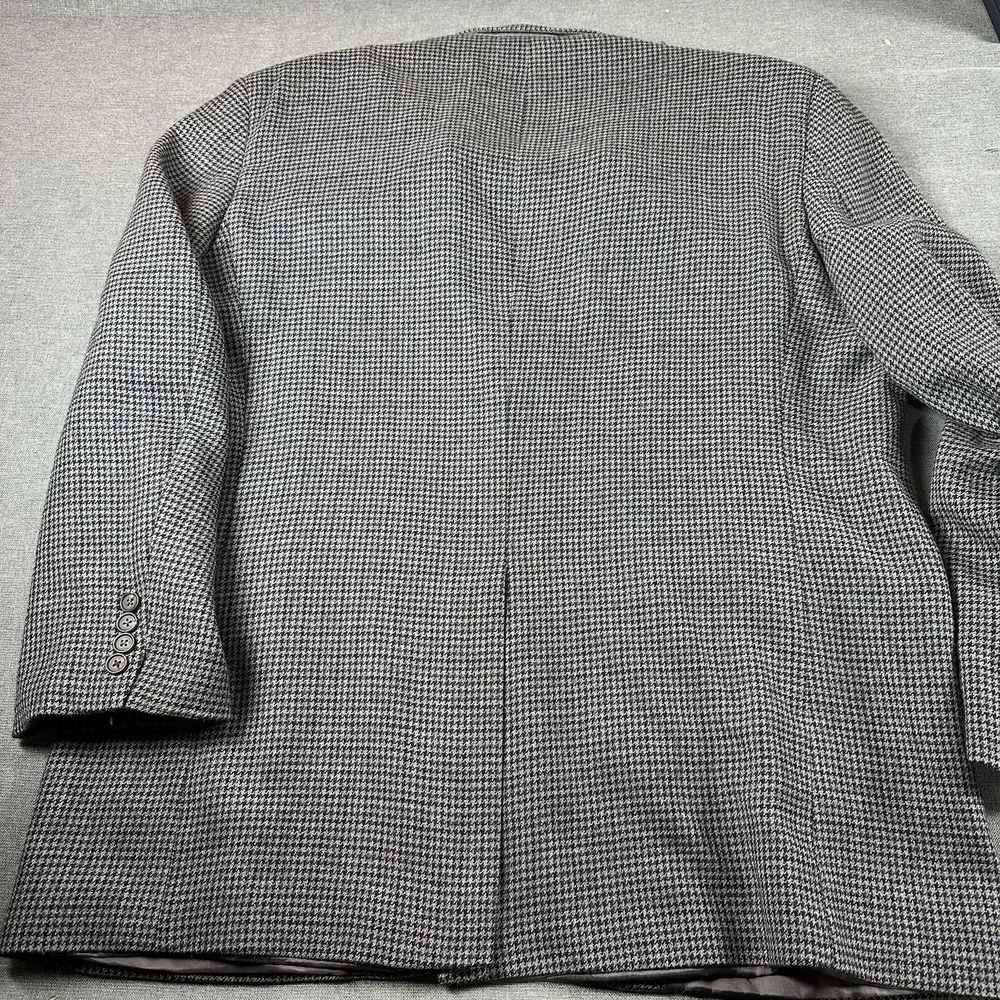 Lauren By Ralf Lauren Men's Houndstooth Pattern Wool Blazer Size 48L‎